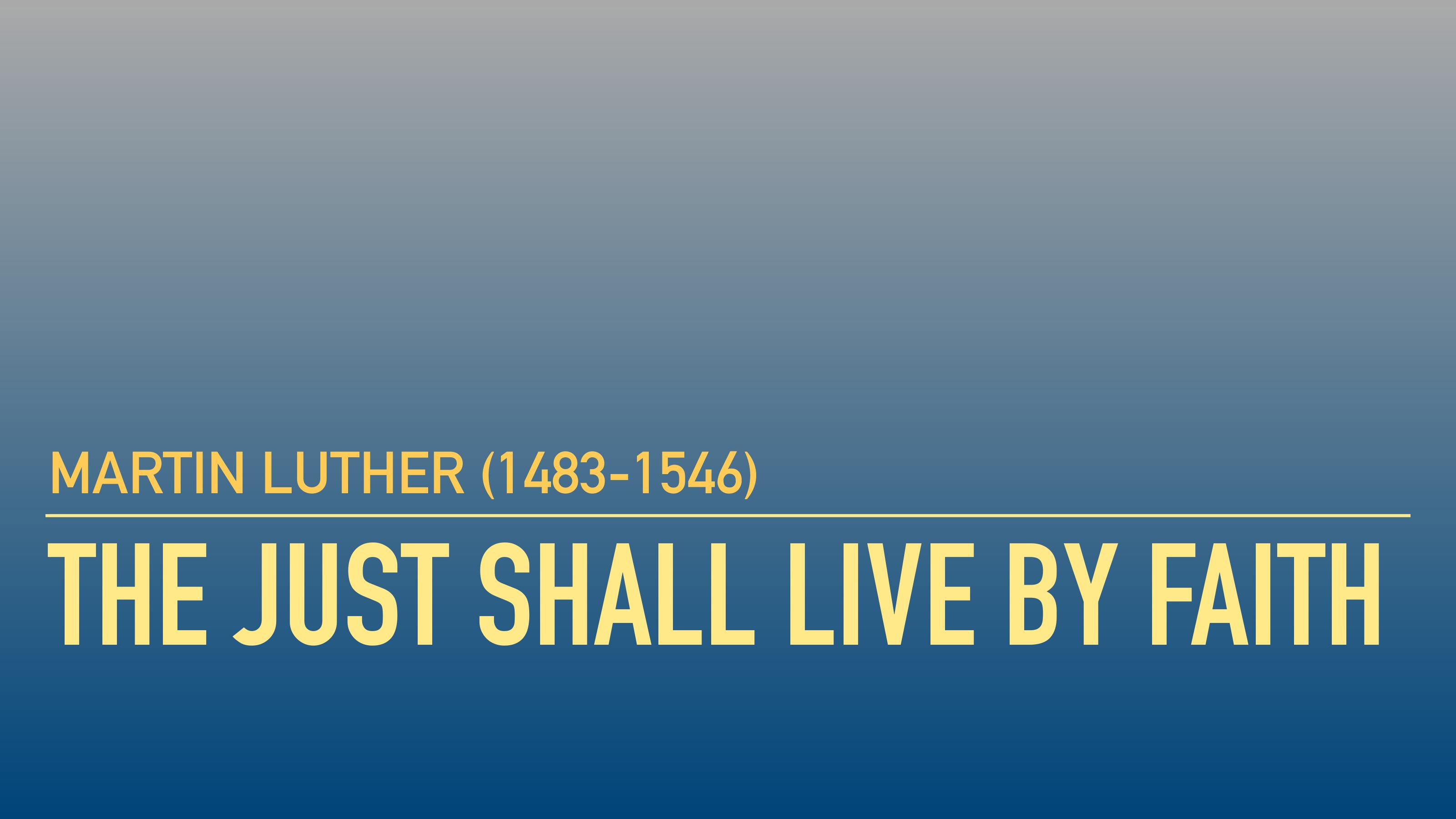 Martin Luther presentation cover